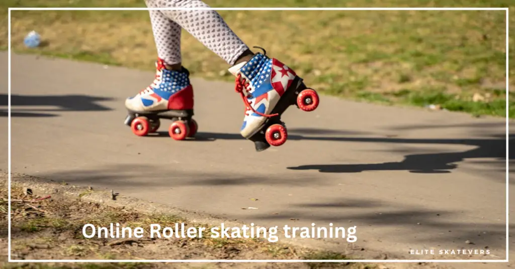 Person practicing roller skating at home