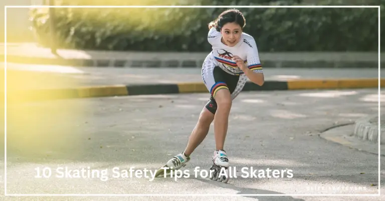Skater wearing protective gear, emphasizing safety tips for skateboarding.