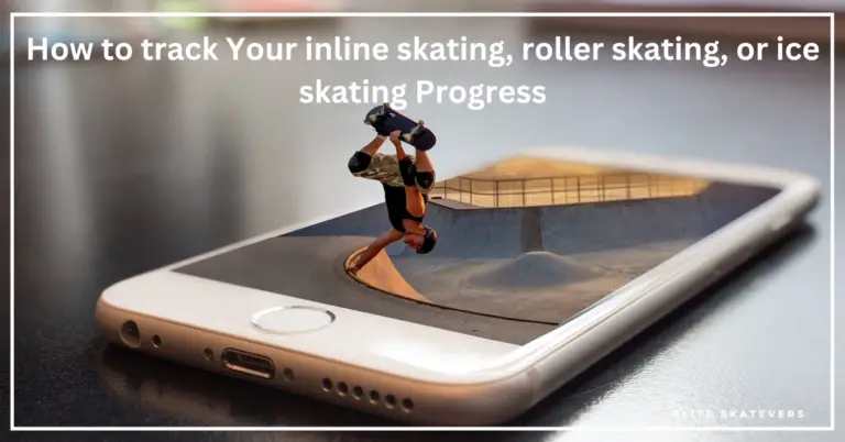 A skater using a smartwatch and mobile app to track performance